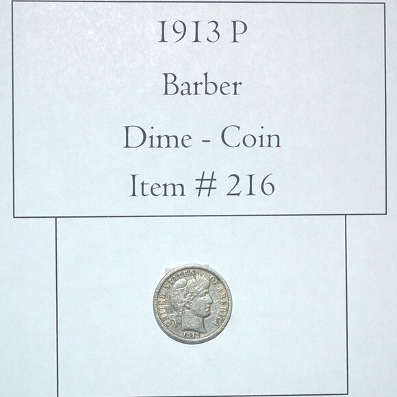 1913, Barber Dime, # 216 - Picture 1 of 4
